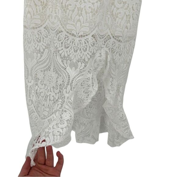 Velvi Crop Top and Crochet Lace Skirt Set White Size 2 - Picture 8 of 14